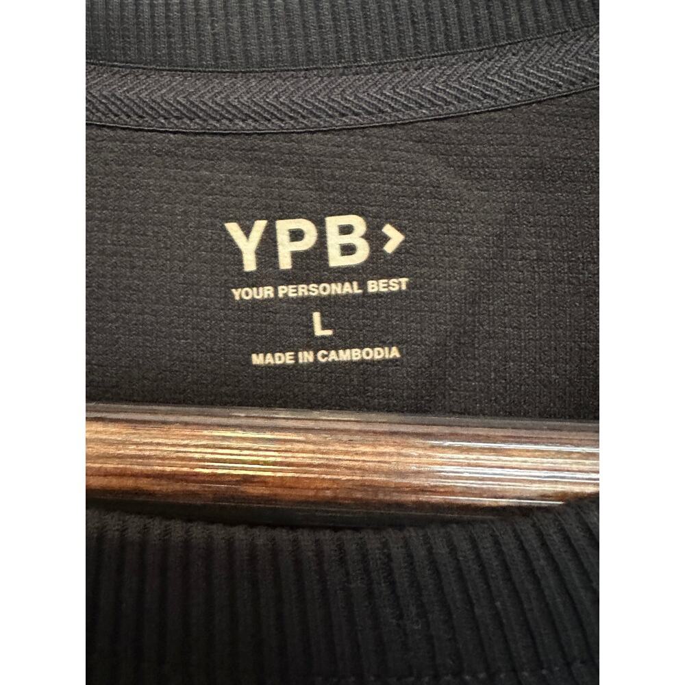 Men’s YPB x Abercrombie Black Waffle Long Sleeve Tee Size L - Picture 2 of 6